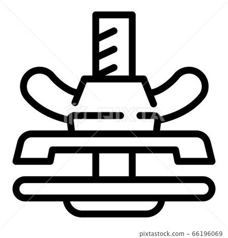 Scaffolding butterfly clamp icon, outline style Scaffolding butterfly clamp icon, outline style 66196069