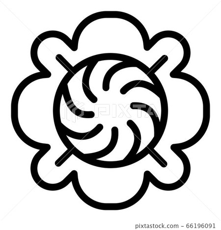 Tea biscuit icon, outline style 66196091