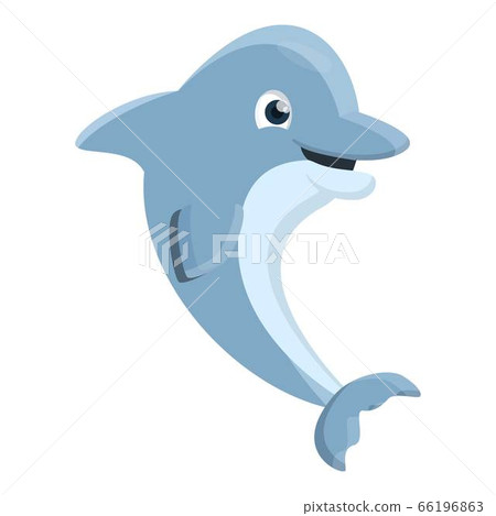 Playful dolphin icon, cartoon style Playful dolphin icon, cartoon style 66196863