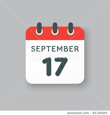 Calendar icon day 17 September, template date days Calendar icon day 17 September, template date days 66196864