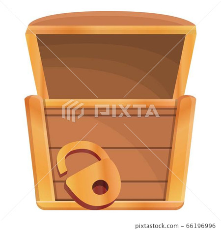 Open dower chest icon, cartoon style Open dower chest icon, cartoon style 66196996