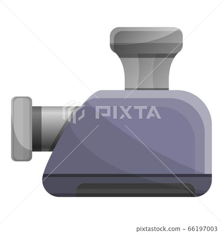 Electric meat grinder icon, cartoon style 66197003