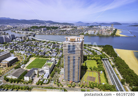 從福岡塔看的福岡都市風景 從福岡塔看的福岡都市風景 66197280