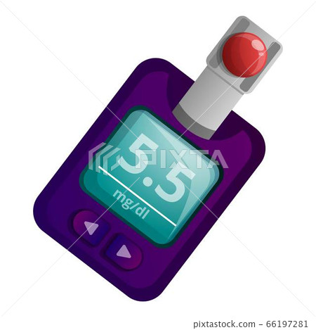 Medical glucose meter icon, cartoon style Medical glucose meter icon, cartoon style 66197281