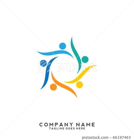 People, community, creative hub, social connection icons and logo 66197463