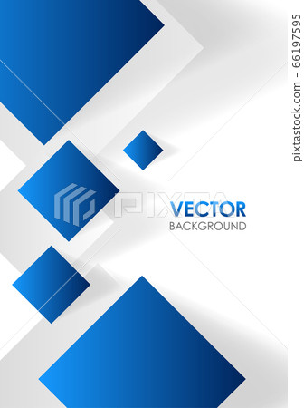 Blue square background vector material 66197595