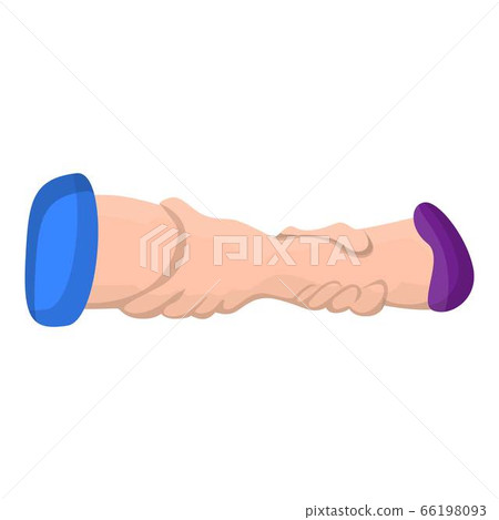 Arm shake icon, cartoon style Arm shake icon, cartoon style 66198093