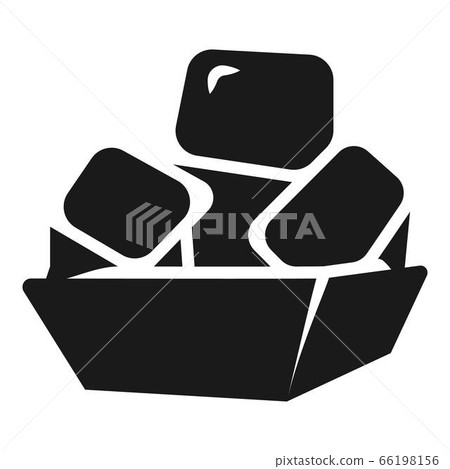 Bread box with bread icon, simple style Bread box with bread icon, simple style 66198156