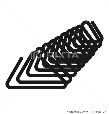 Triangular spiral icon, simple style 66198174