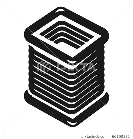 Rectangular coil icon, simple style Rectangular coil icon, simple style 66198181