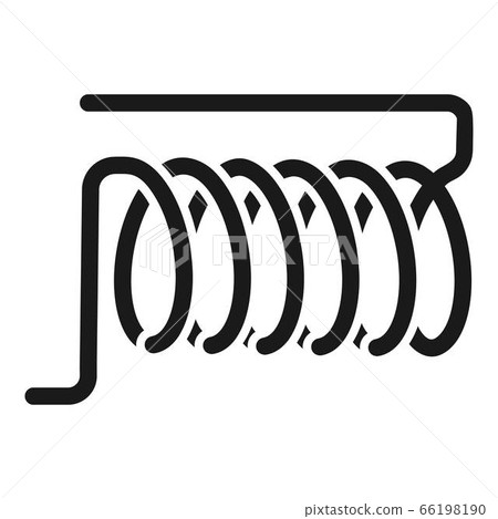 Induction coil icon, simple style 66198190