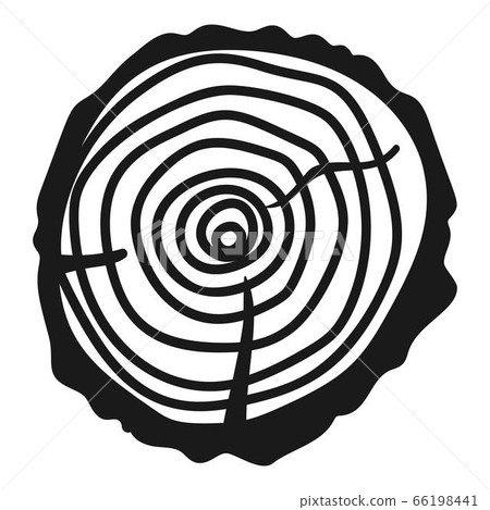 Wood cut icon, simple style 66198441