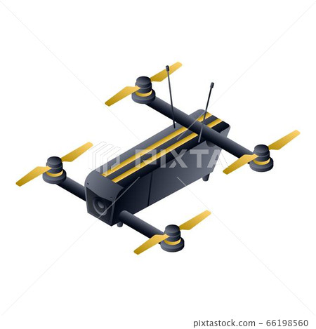 Professional camera drone icon, isometric style Professional camera drone icon, isometric style 66198560