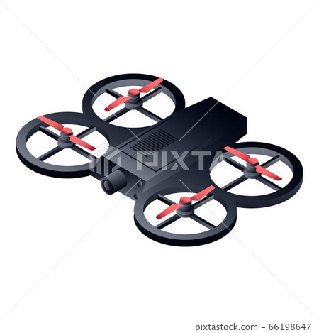 Black drone icon, isometric style Black drone icon, isometric style 66198647