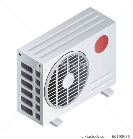 Split air conditioner icon, isometric style Split air conditioner icon, isometric style 66198686