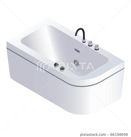 Modern bathtub icon, isometric style - Stock Illustration [66198698 ...