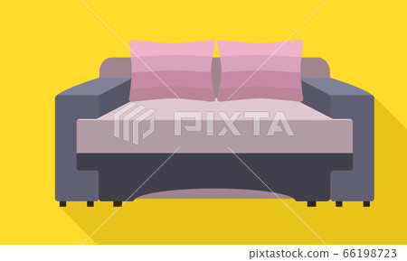 Pillow sofa icon, flat style 66198723