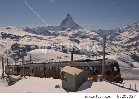 Gornergrat mountain railway and the Matterhorn Gornergrat mountain railway and the Matterhorn 66200027