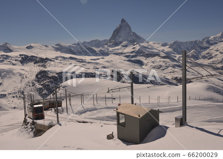 Gornergrat mountain railway and the Matterhorn Gornergrat mountain railway and the Matterhorn 66200029