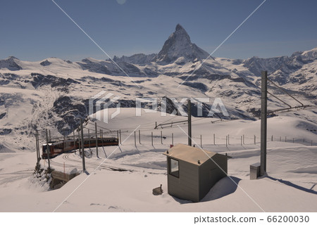Gornergrat mountain railway and the Matterhorn Gornergrat mountain railway and the Matterhorn 66200030