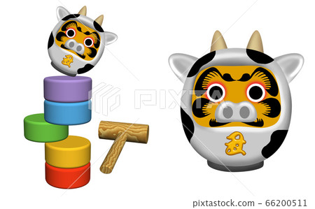 Daruma Drop和Cow Daruma的插圖 66200511