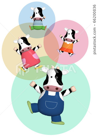 Cow family character illustration 66200836