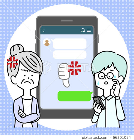 A man who is puzzled by being questioned by a smartphone A man who is puzzled by being questioned by a smartphone 66201054