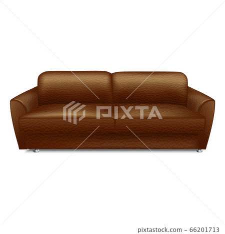 Soft Leather Sofa Icon Realistic Style Stock Ilration 66201813 Pixta Soft Leather Sofa Icon Realistic Style, Soft Leather Sofa