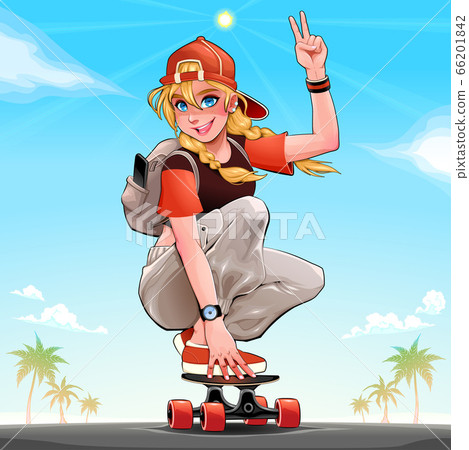 Beautiful skater girl Beautiful skater girl 66201842