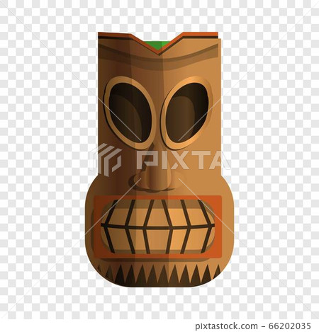 Wood indian idol icon, cartoon style 66202035