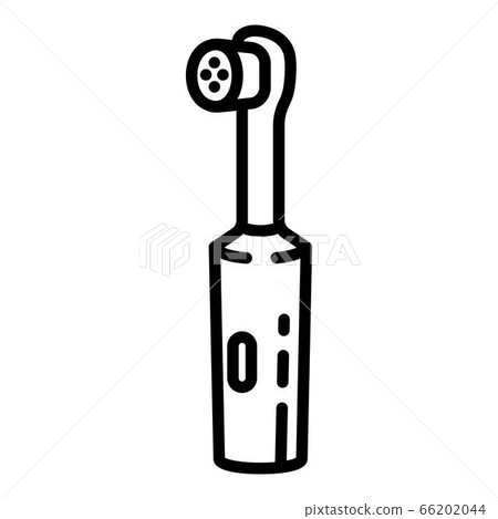 Electric toothbrush icon, outline style - Stock Illustration [66202044 ...