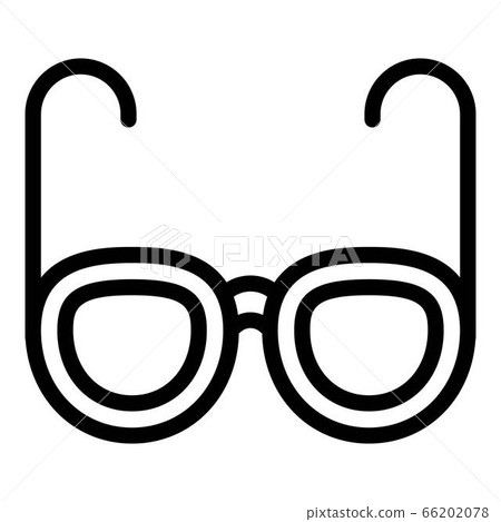 Classic eyeglasses icon, outline style 66202078