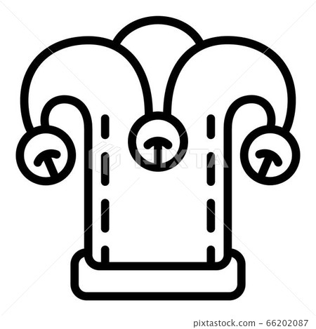 Joker hat icon, outline style Joker hat icon, outline style 66202087