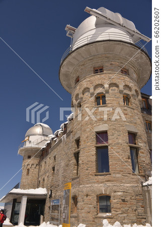 Hotel and Observatory Dome at Gornergrat Observatory 66202607