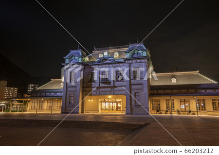 福岡縣北九州市JR門司站夜景 66203212
