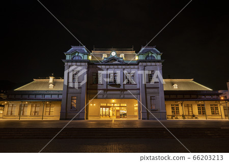 福岡縣北九州市JR門司站夜景 66203213