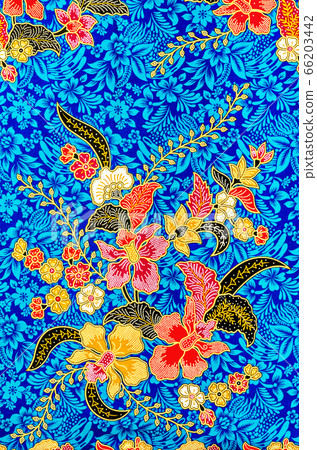 The beautiful of art Batik textile pattern. The beautiful of art Batik textile pattern. 66203442
