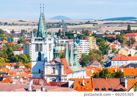White tower of All Saints Church near main Peace square, Litomerice, Czech Republic White tower of All Saints Church near main Peace square, Litomerice, Czech Republic 66205305