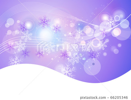 冬季和水晶影像中的夢幻和美麗背景 66205346