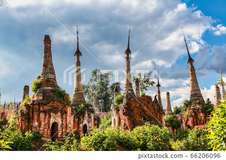 Ruins of ancient stupas of Shwe Indein Pagoda Inle Ruins of ancient stupas of Shwe Indein Pagoda Inle 66206096