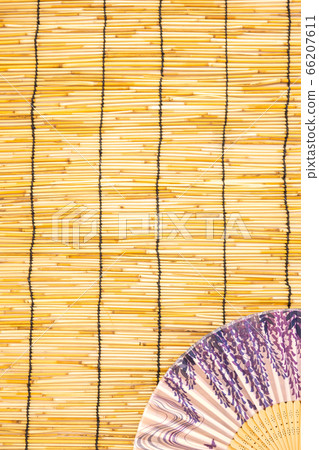 Sensu和Sudare日式夏季圖像背景素材 66207611