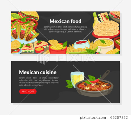 Mexican Cuisine Landing Page Template, Traditional Tasty Dishes and Space for Text, Ordering Online Service, Takeaway Meal, Tasty Recipes Vector Illustration Mexican Cuisine Landing Page Template, Traditional Tasty Dishes and Space for Text, Ordering Online Service, Takeaway Meal, Tasty Recipes Vector Illustration 66207852