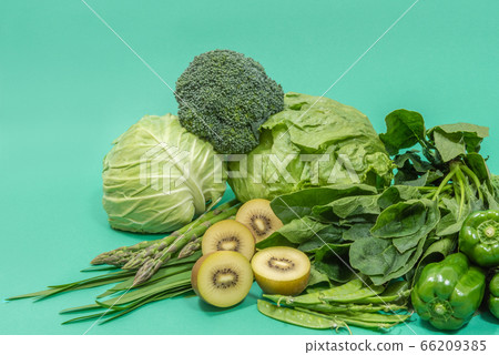 綠色和黃色蔬菜一套綠色蔬菜 綠色和黃色蔬菜一套綠色蔬菜 66209385