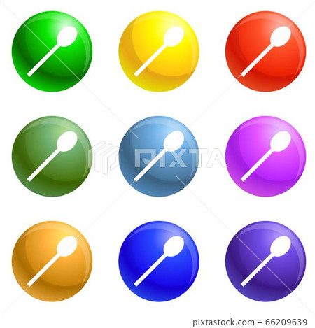 Polypropylene icons set vector Polypropylene icons set vector 66209639