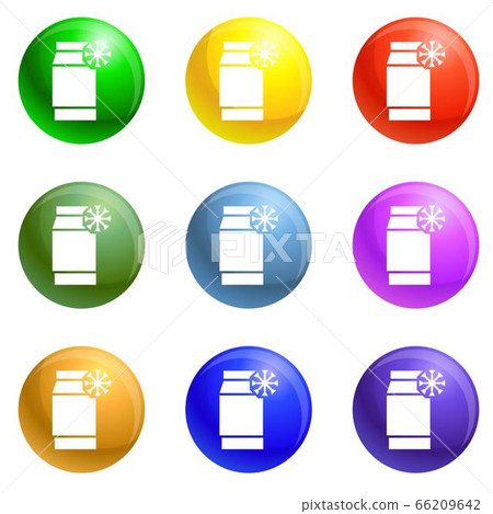 Low density polyethylene icons set vector 66209642