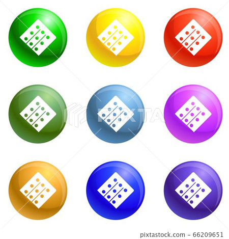 Polyvinyl chloride icons set vector Polyvinyl chloride icons set vector 66209651