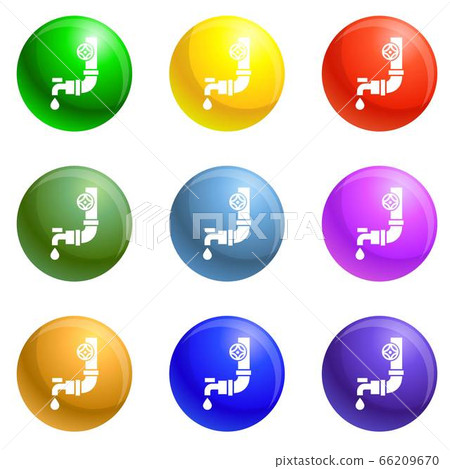 Detergent plastic bottle icons set vector 66209670
