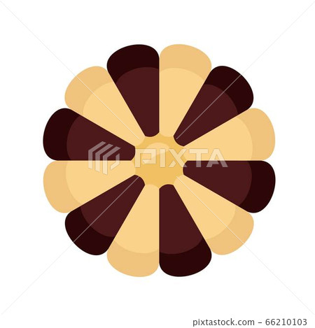 Flower biscuit icon, flat style 66210103