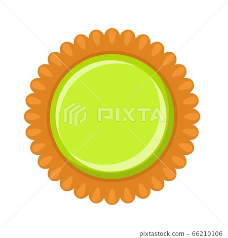Green jelly biscuit icon, flat style 66210106
