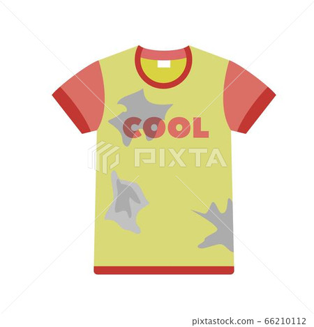 Dirty tshirt icon, flat style 66210112